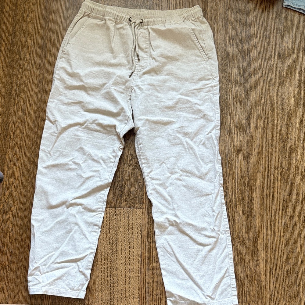 Rhythm Tan Linen Pants for Men